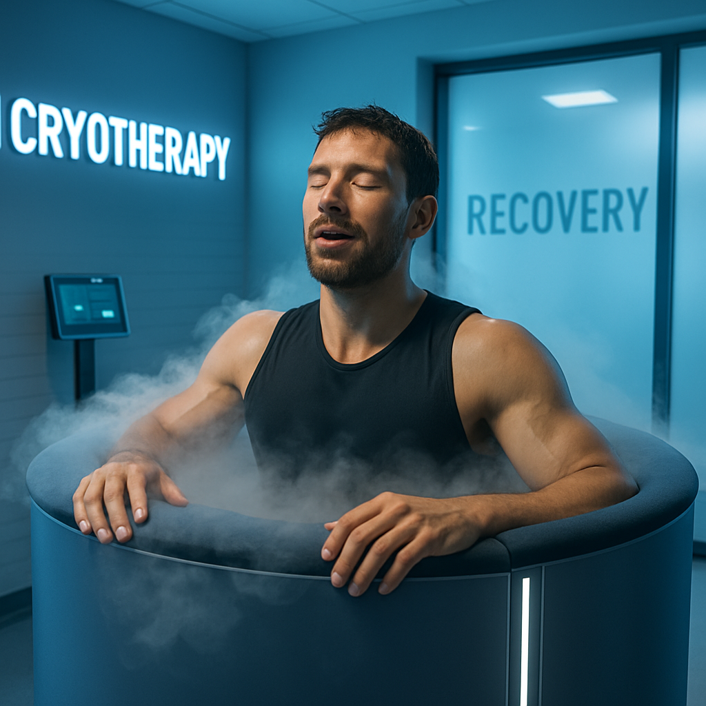 Muž v kryoterapeutické komoře