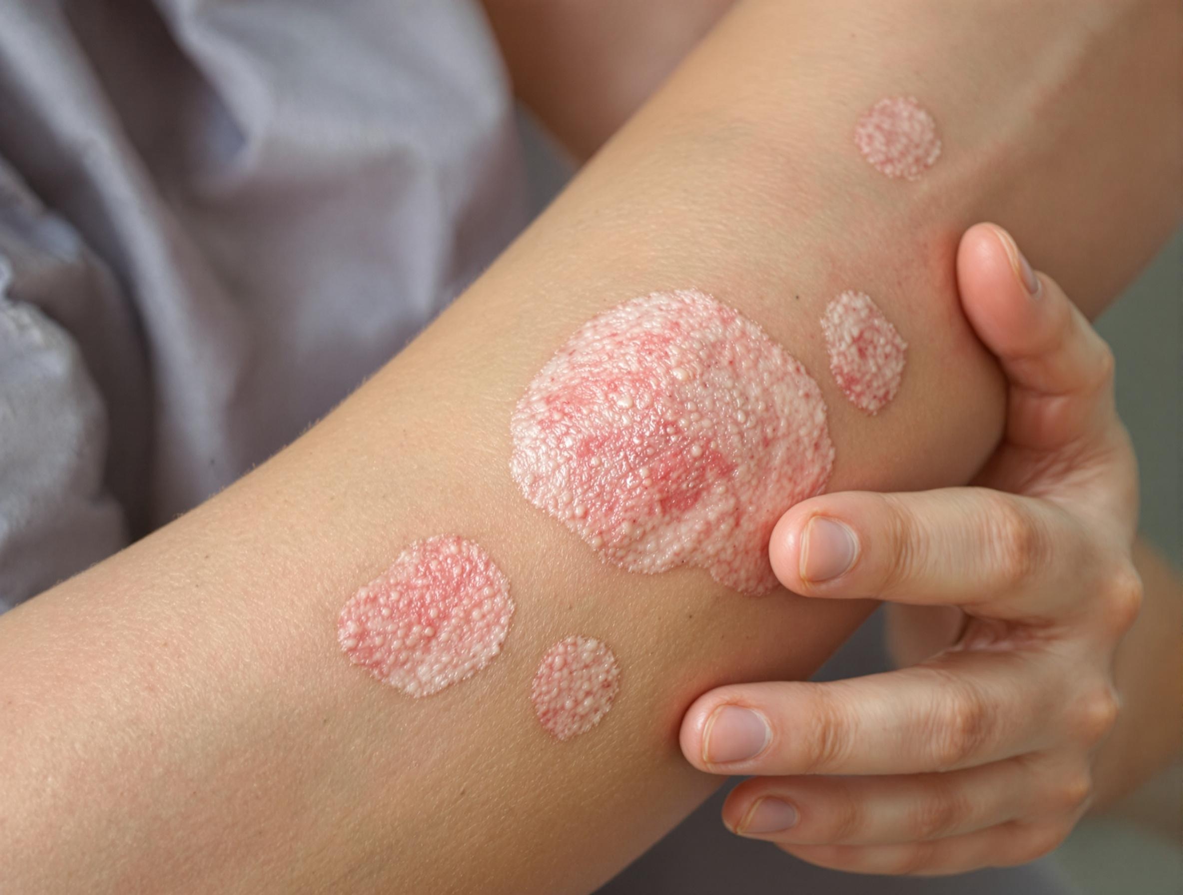 Ruka s několika červenými